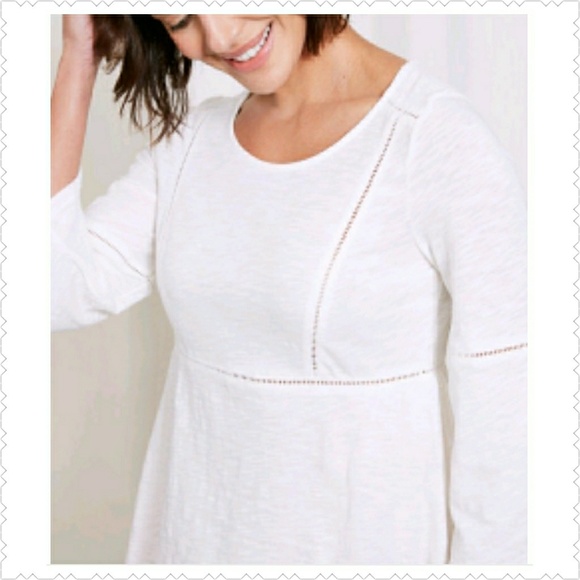 Anthropologie Tops - 🌟 3/30 Boden Blanch Ladder Trim White Top